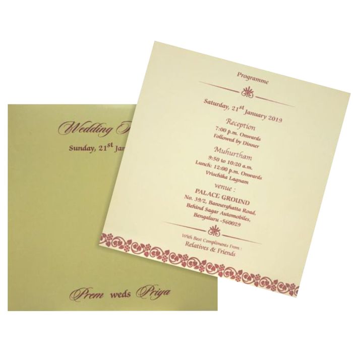 Pista Green Invitation Card-King of Cards