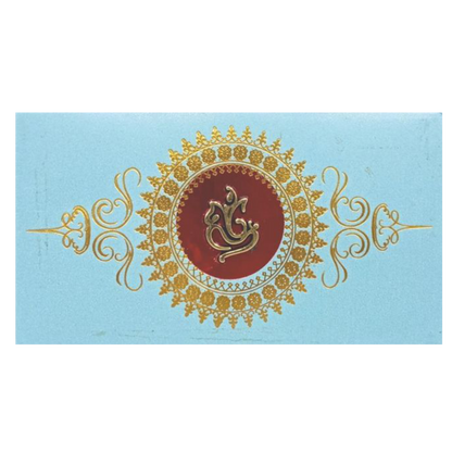 Gorgeous Ganesha With Blue Shading Padded Personal Card - KNPSU004