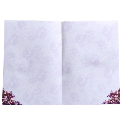 Violet Prince Paper Print Floral Wedding Card In Offset Printing-KNPP680V-King of Cards