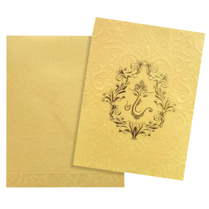 Gold Embossed Floral Ganesha Design