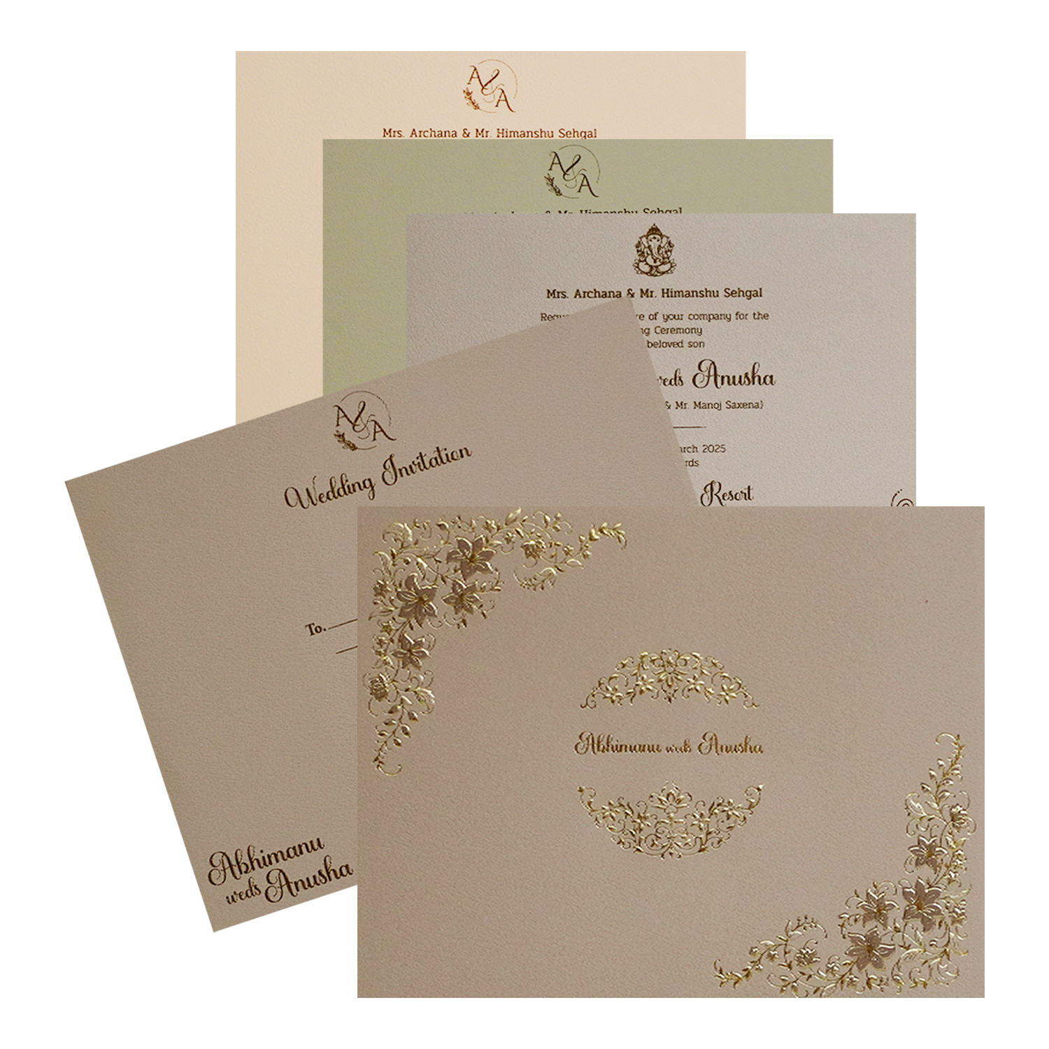 Celebrate in style with customized Cream Pink Floral Wedding Card Order now! ?WhatsApp Support ?Express Delivery.