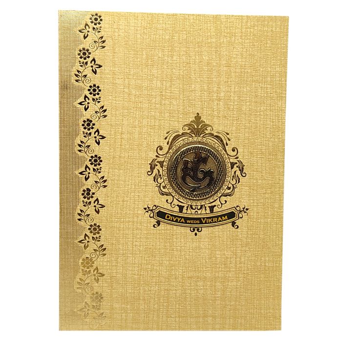 Brown Gold Metallic Invitation Card-King of Cards