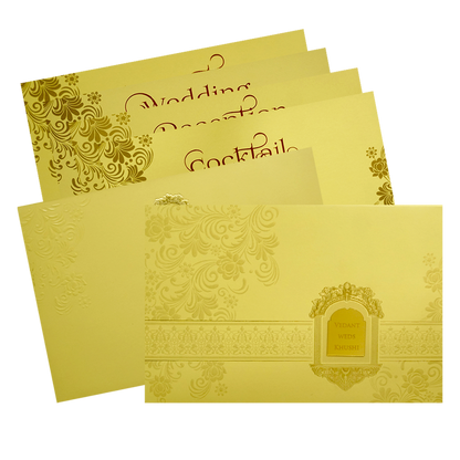 Light Yellow Wedding Card-King of Cards