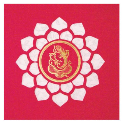 Royal Blue Shading With Cut Design Ganesha Wedding Card-King of Cards