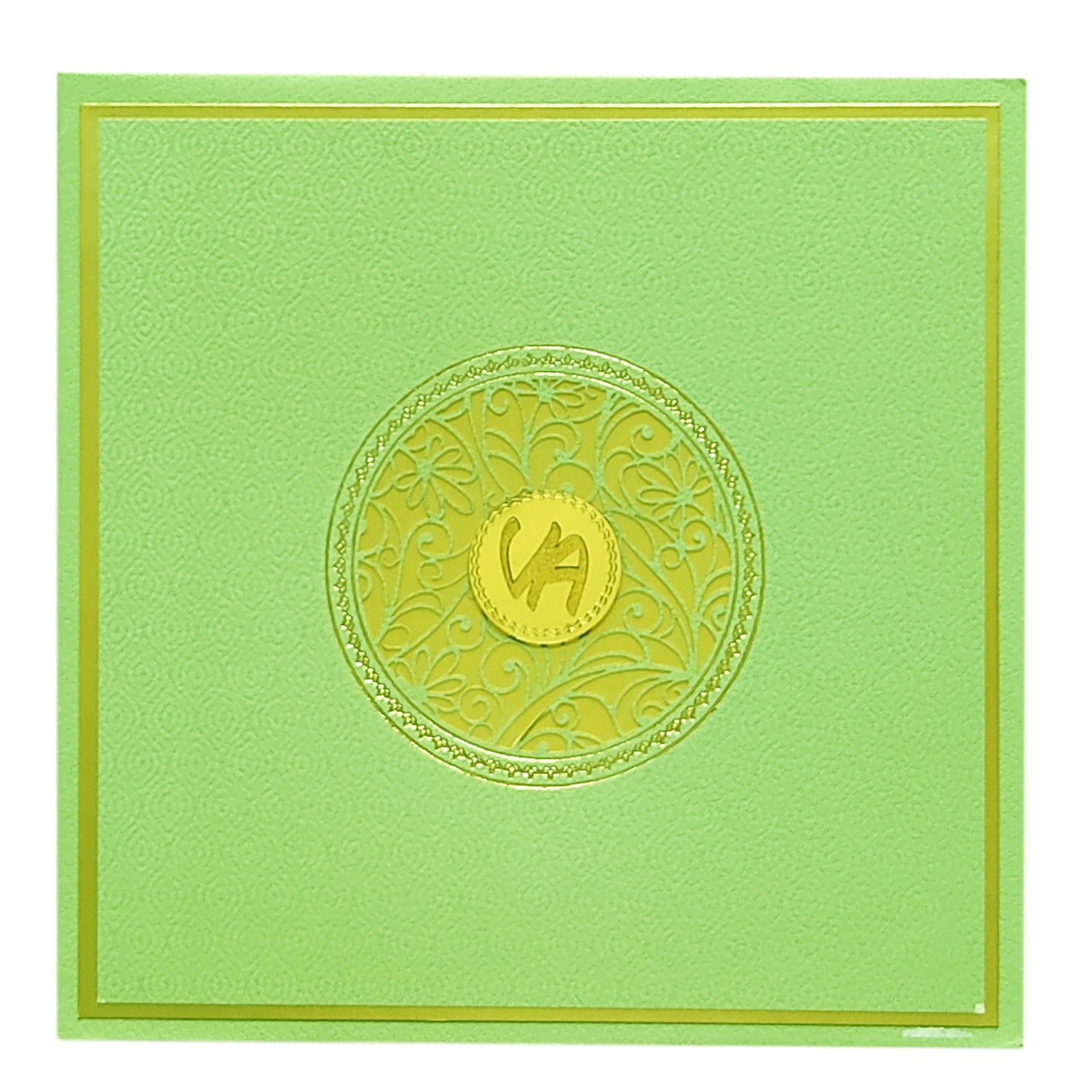 Green Padded Nameplate Invitation Card-King of Cards