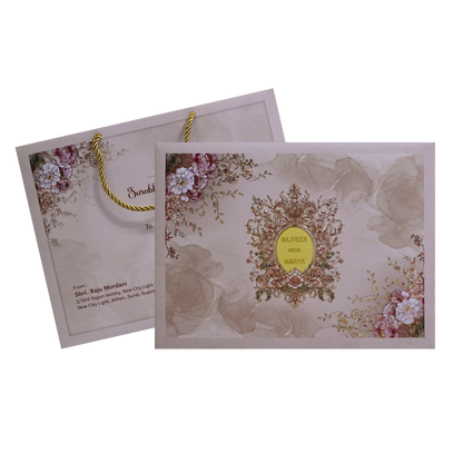 Light Pink Padded Invitation Box-KSI12310