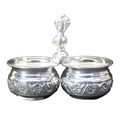 Twin Haldi Kumkum Holder-King of Cards