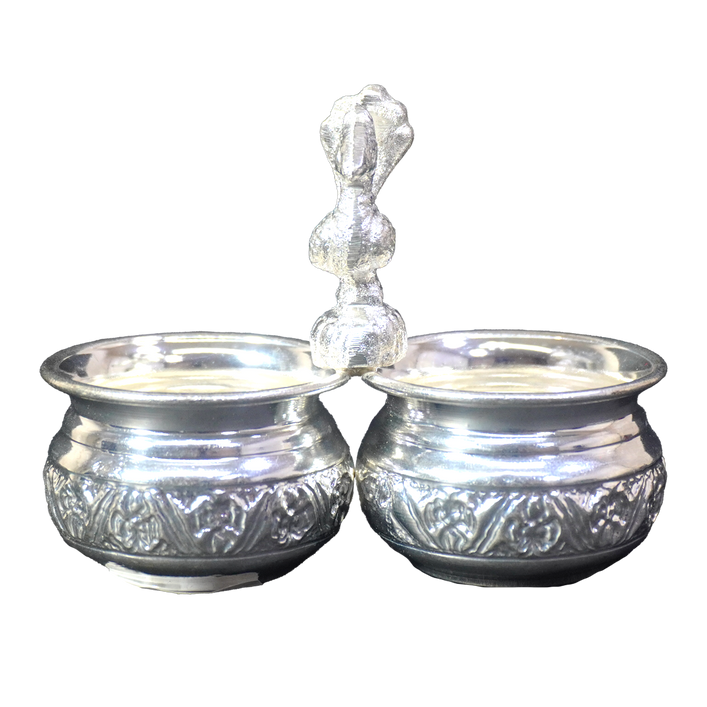 Twin Haldi Kumkum Holder-King of Cards