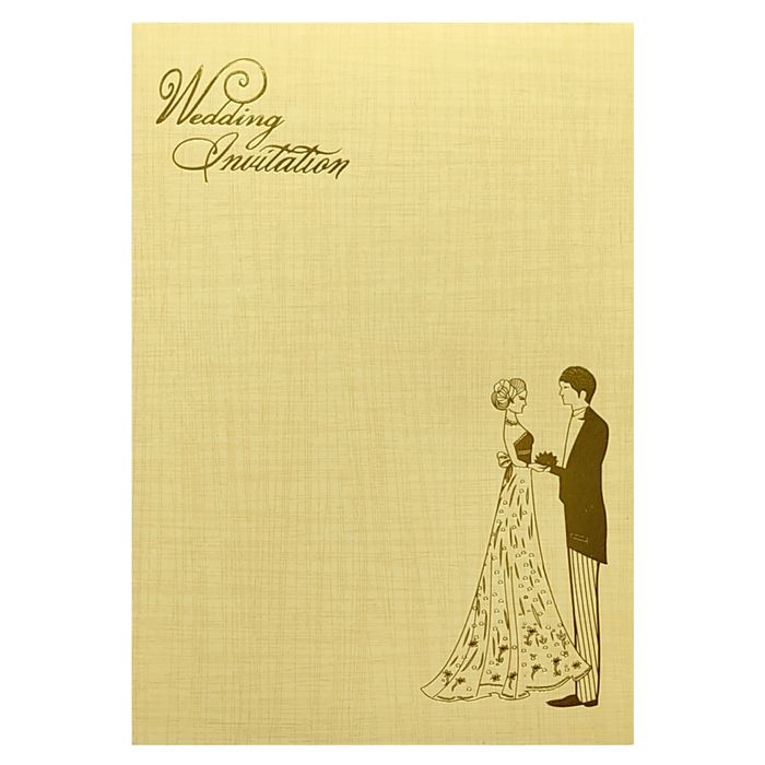 Cream Couple Wedding Invitation Card-King of Cards