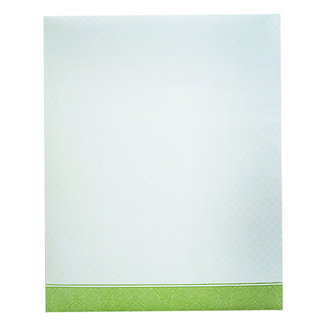 Green and White God Inspired Wedding Card-KNK7079G