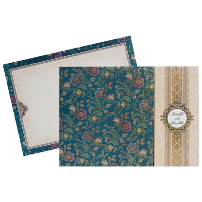 Dark Green Door Type Box Wedding Card-King of Cards