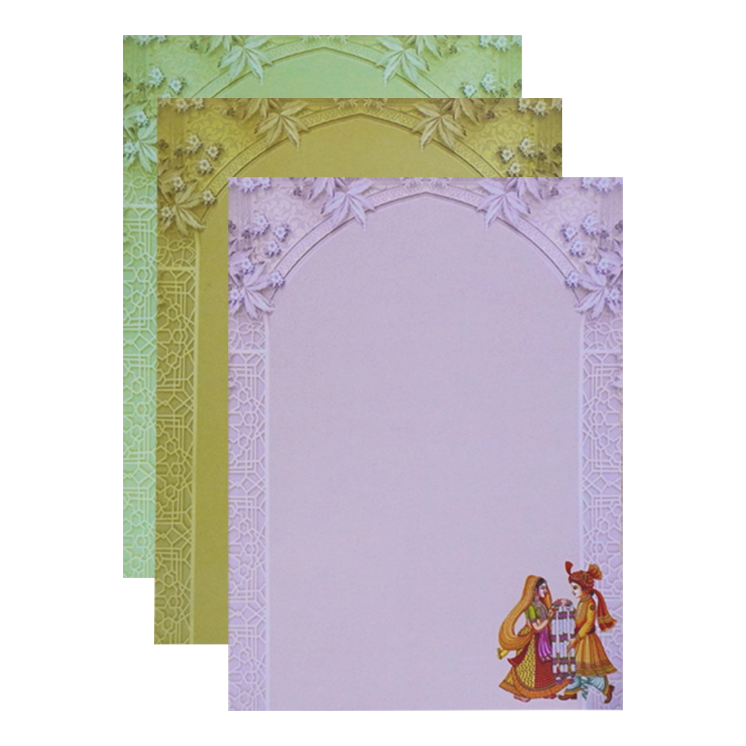 Cream Bride Groom Door Wedding Card-King of Cards