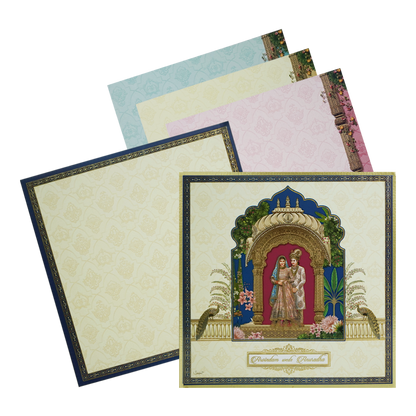 Make your event special with our exclusive Cream Arch Padded Marriage card. Shop now! ?WhatsApp Support ?Express Delivery.