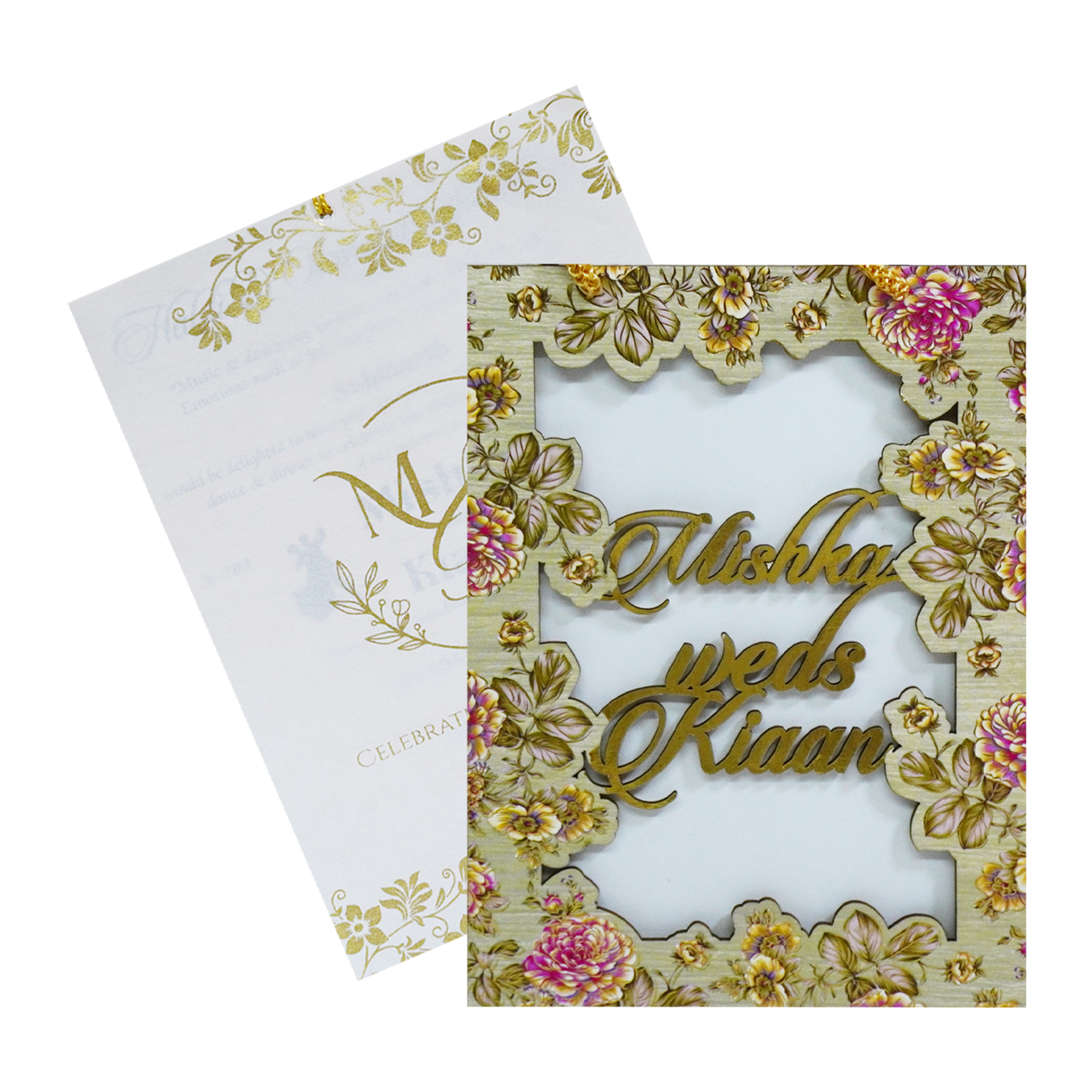 Light Lime Green MDF Invitation-KVN07020