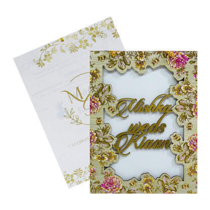 Light Lime Green MDF Invitation-KVN07020