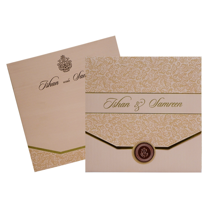 Light Pink Ganesha Wedding Invitation-King of Cards