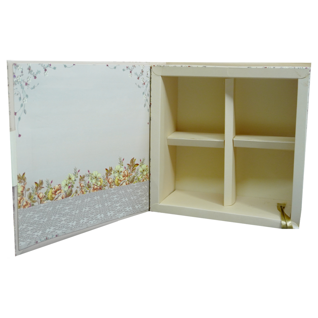 Beige Bride Groom Wedding Box-KRC30520