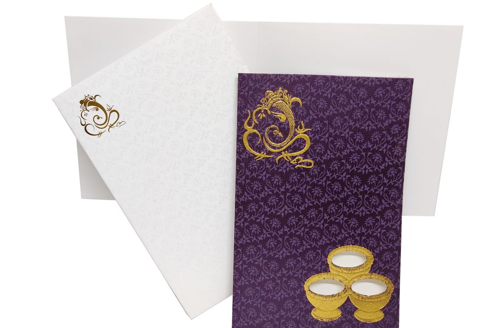 Violet Invitation Card-King of Cards