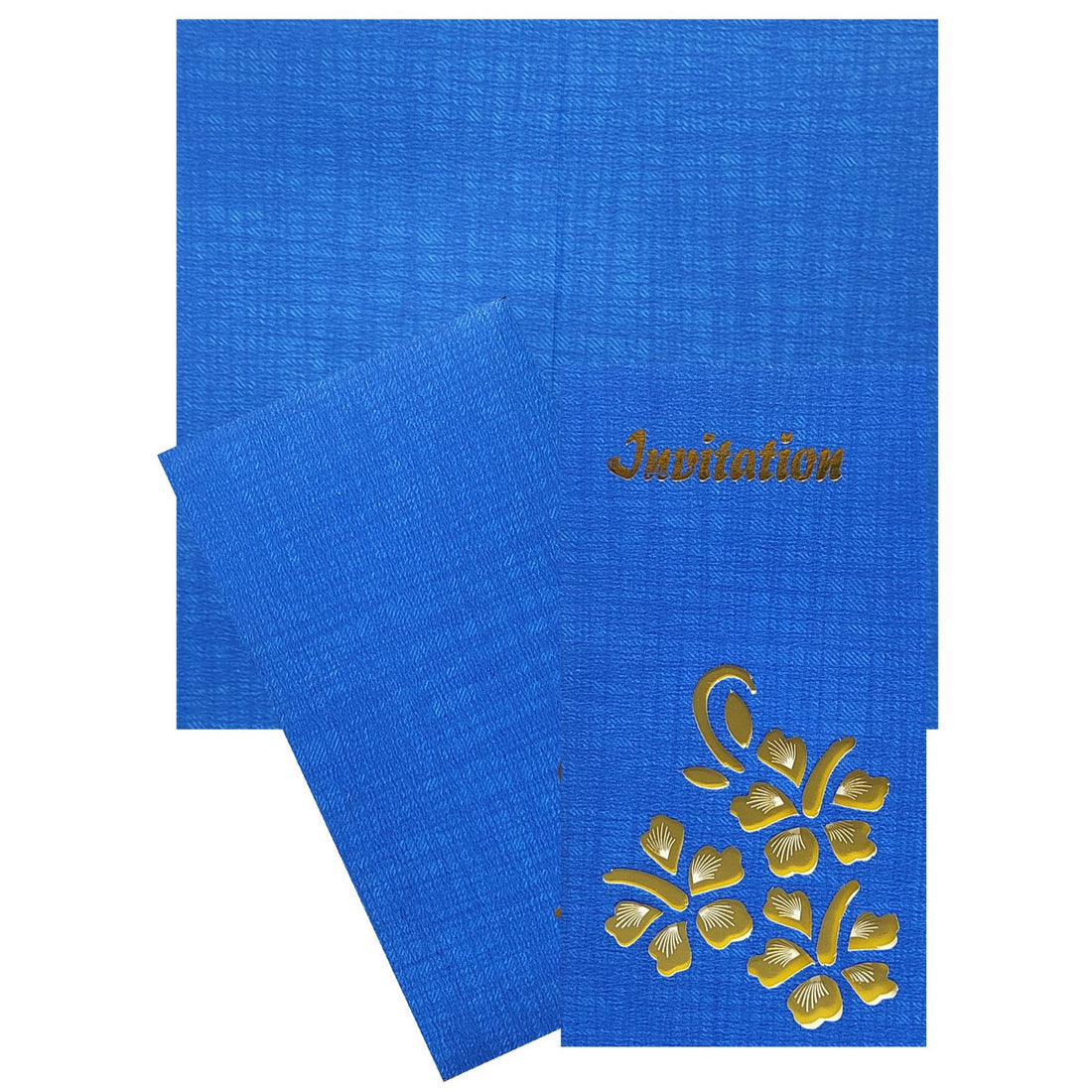 SellingBlue floral design personal card invitation card online. Buying invitation cards made easy with King of Cards! &amp;