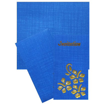 SellingBlue floral design personal card invitation card online. Buying invitation cards made easy with King of Cards! &amp;