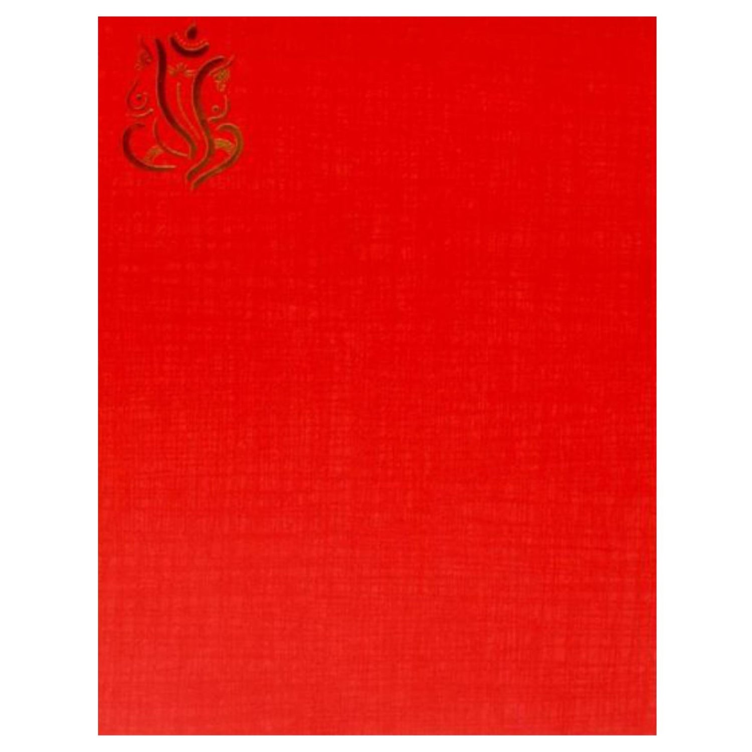 Red Peacock Design With Die Cut Ganesha-KNK50081