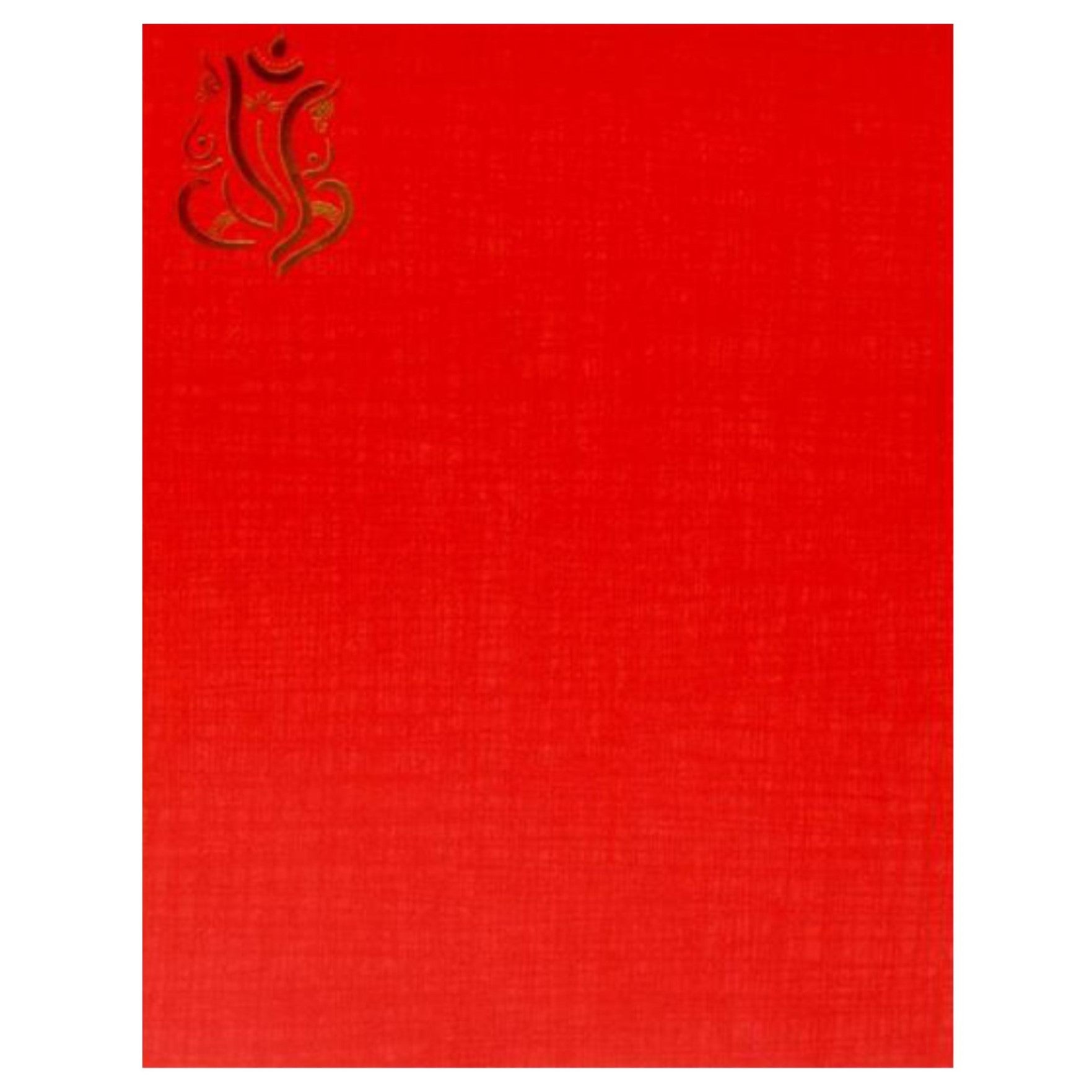 Red Peacock Design With Die Cut Ganesha-KNK50081