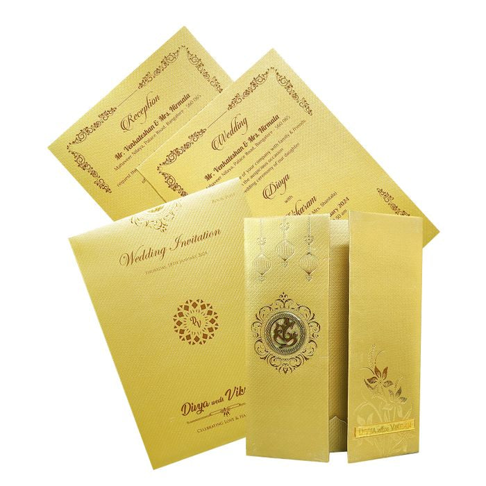 Olive Green Door Type Unique Invitation Card-King of Cards