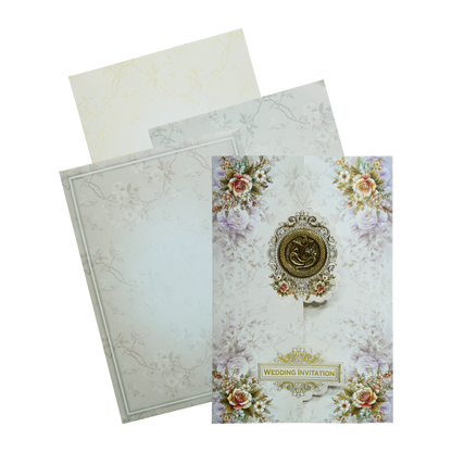 Lavender Floral Wedding Card-KNBL1703