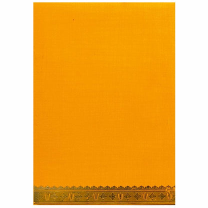 Orange Metallic Balaji Padmavathi Invite With Square Ganesha-KNCM22OB-King of Cards