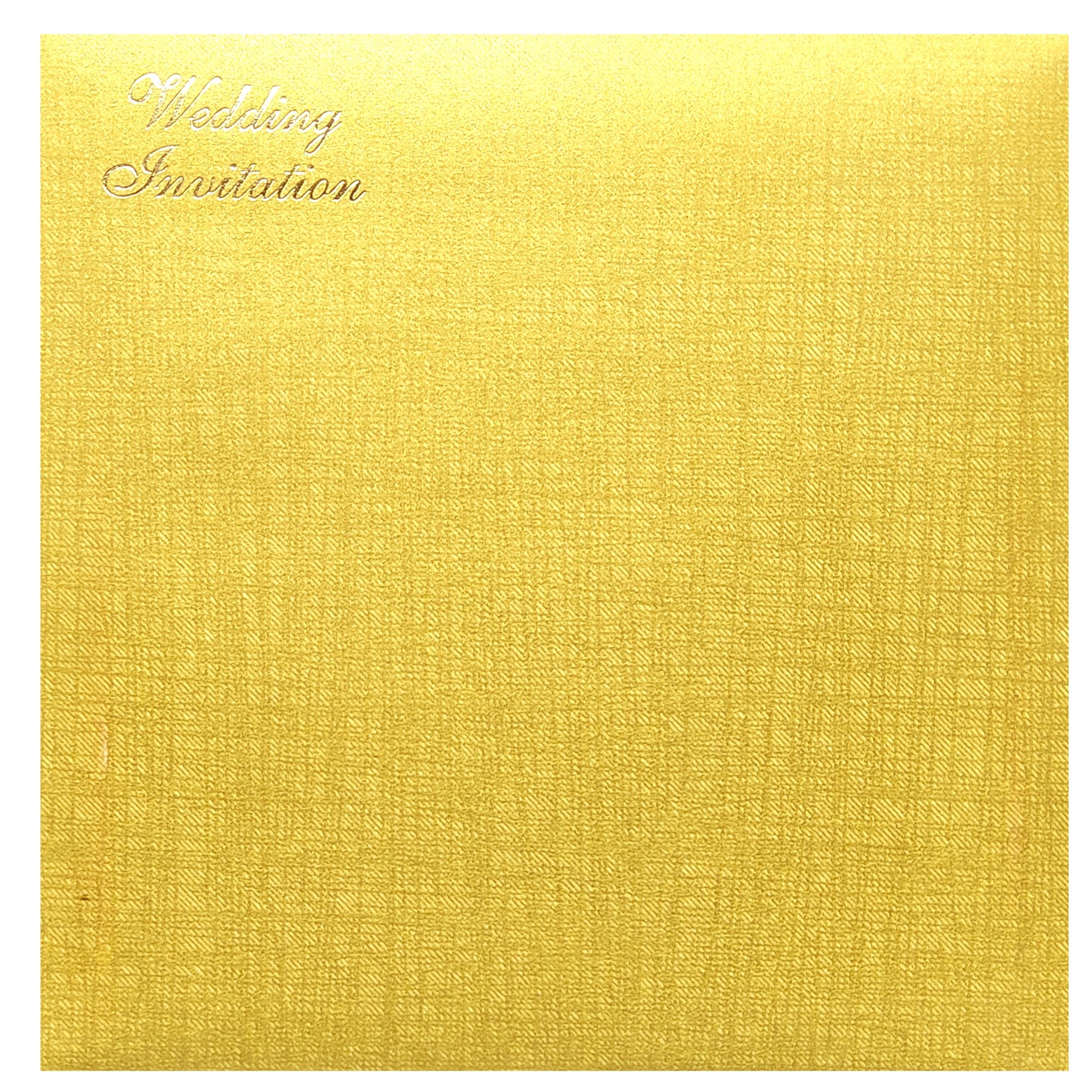 Brown Gold Laser Cut White Wolly With Gold Shiny Design-KNK833NI