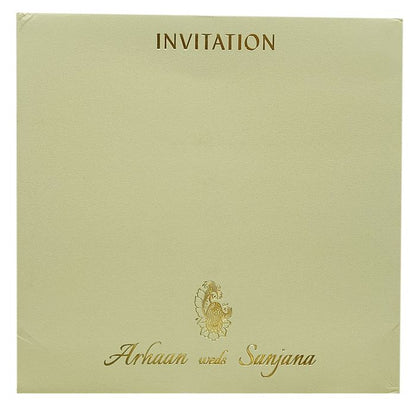 Beige Door Padded Invitation Card-King of Cards
