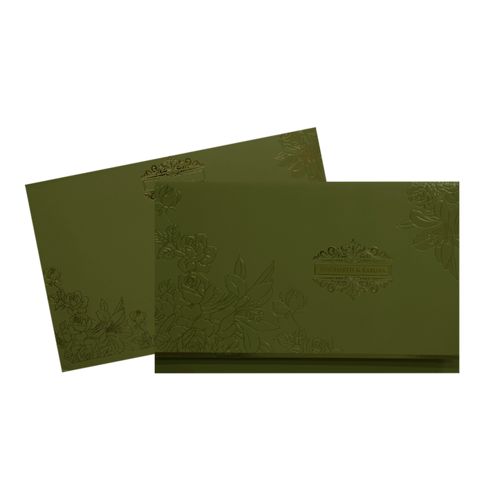 Lemon Grass Floral Wedding Card-King of Cards