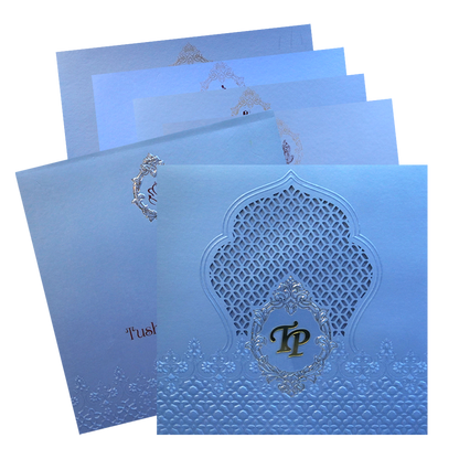 Light Blue MDF Invitation-KPR09340
