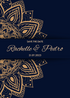 Traditional Blue Aesthetic Wedding Invitation-EINK0007