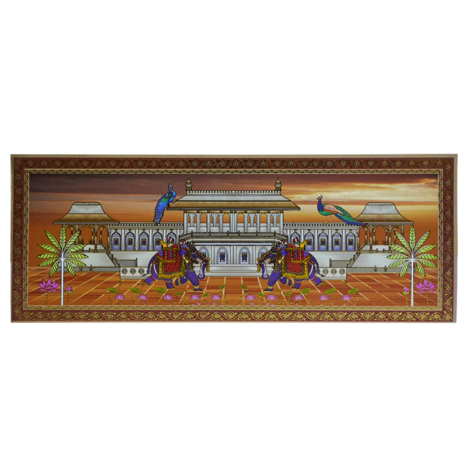 Muted Green Mughal Art Box Invitation-KBX1205