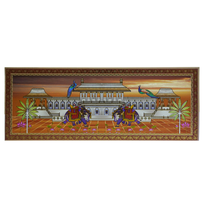 Muted Green Mughal Art Box Invitation-KBX1205