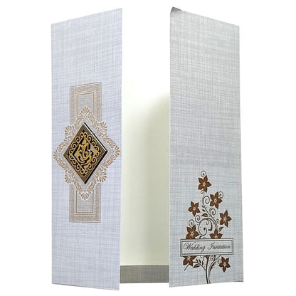 Grey Ganesha Door Invitation Card-King of Cards