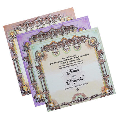 Pale Pink Wedding Invitation-King of Cards