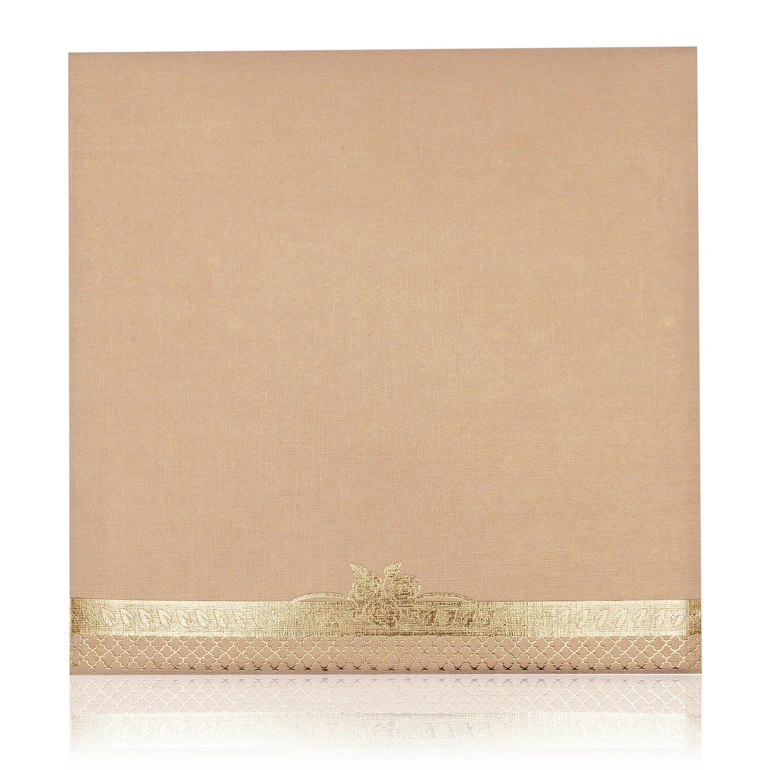 Grey Metallic Ganesha Invite With Gold Foiling