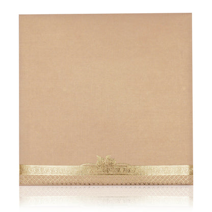 Grey Metallic Ganesha Invite With Gold Foiling