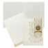 Elegant and attractive White floral print envelope with sticker and acrylic nameplate invitation card! Buy now! &