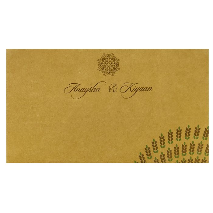 Brown Floral Invitation card-King of Cards