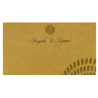 Brown Floral Invitation card-King of Cards