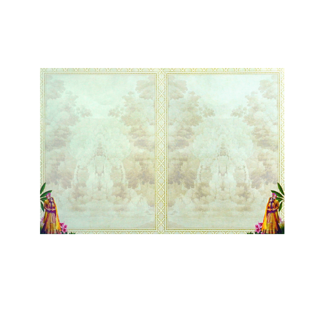 Olive green Shade Royal Bride Groom Wedding Card-KNTY6812