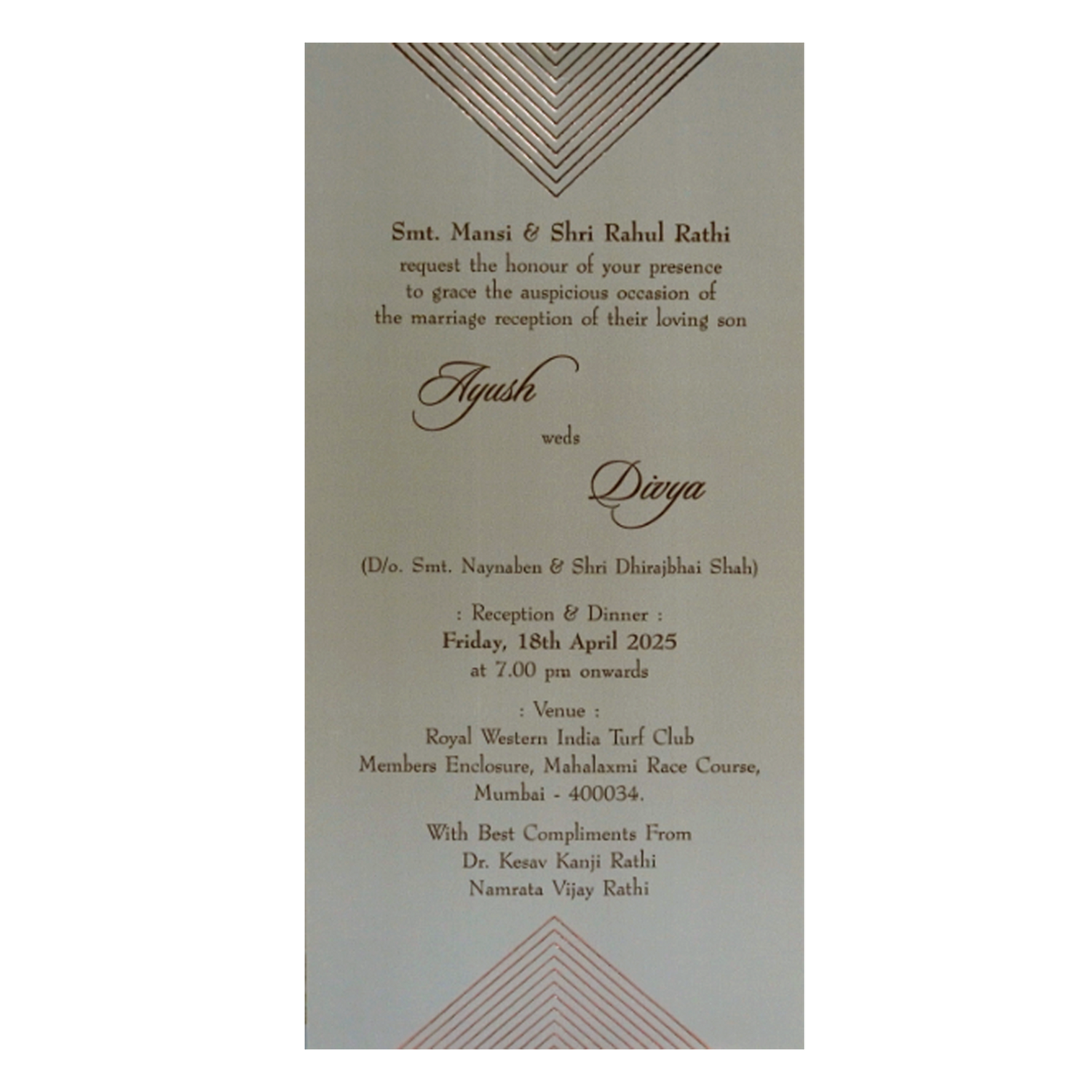 Light Grey Single Sheet Card-King of Cards