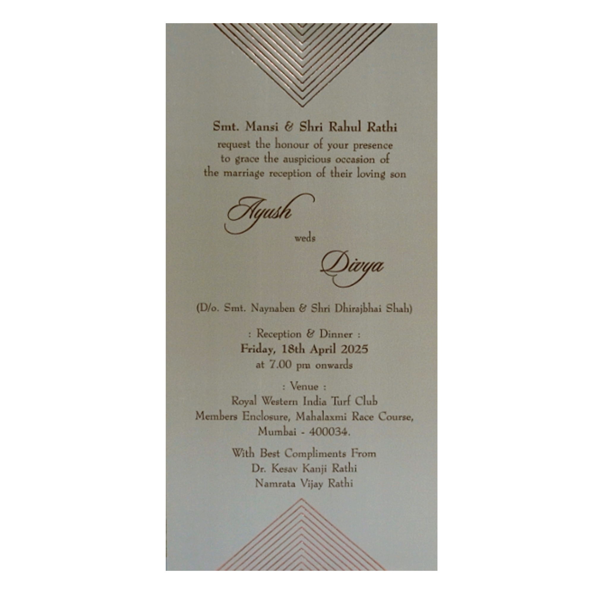 Light Grey Single Sheet Card-King of Cards