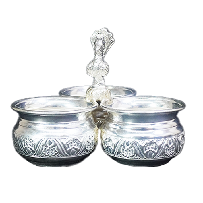 3 Bowl Set of Haldi Kumkum-King of Cards