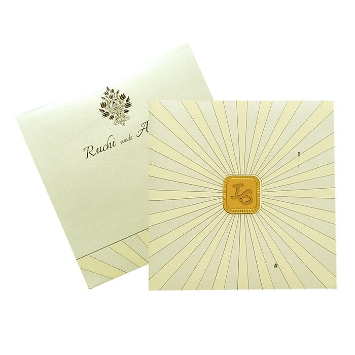 Cream Geometric Design Invitation Card-King of Cards