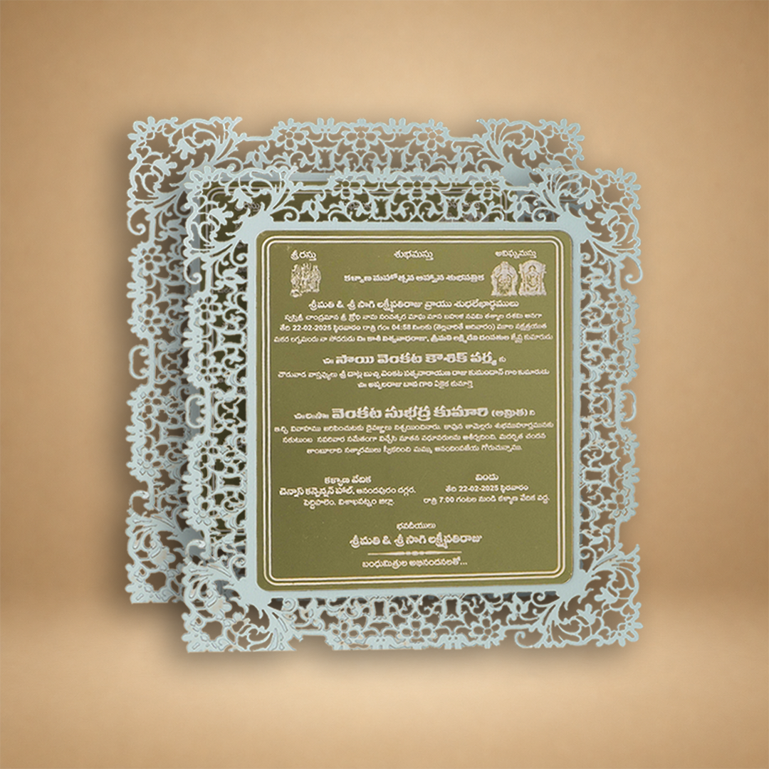 White Premium Floral Ganesha Luxury Invitation Box - KNLW20254