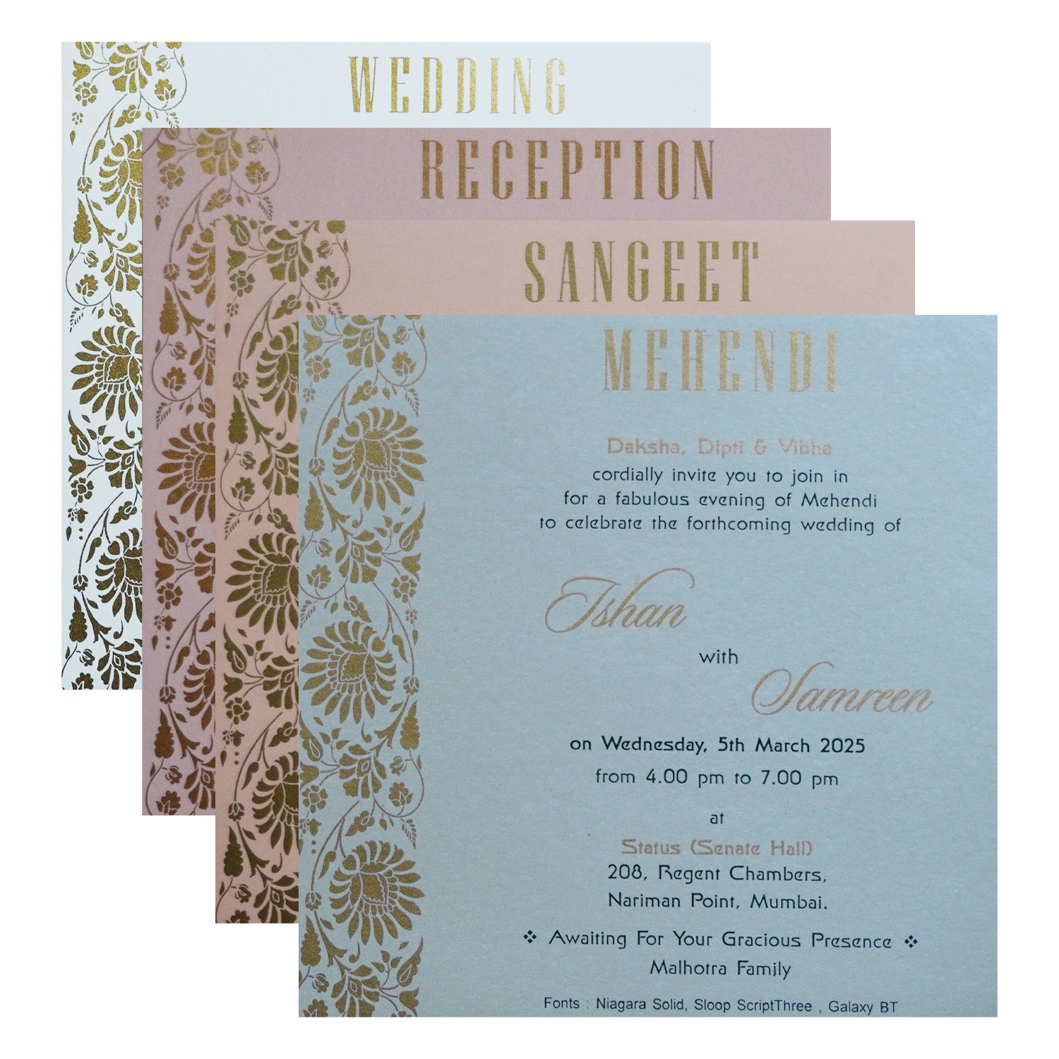 Light Grey Wedding Invitation-KRC30132